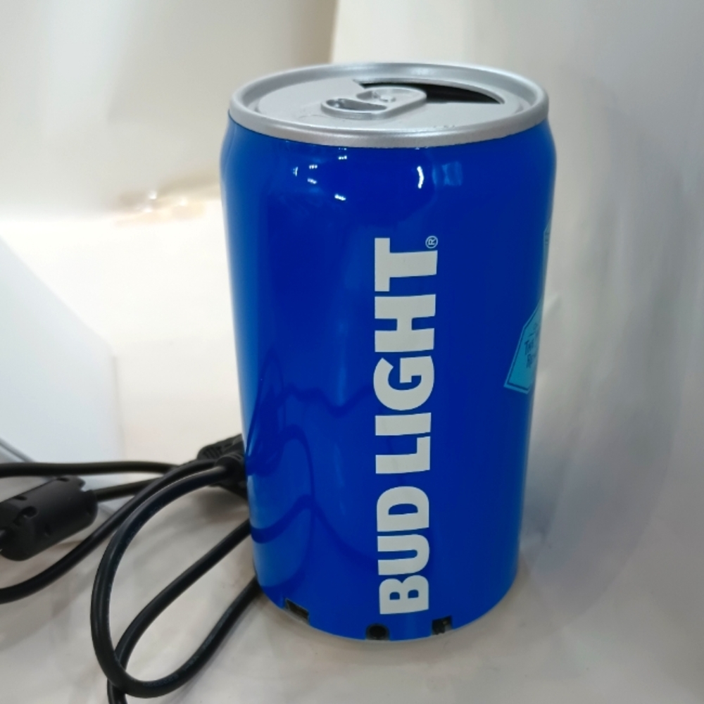 Bud Light Portable Bluetooth Wireless Rechargeable Can Speaker.